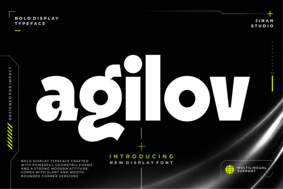Agilov: Bold Display Font for Web Design