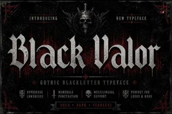 Black Valor Font for Web Design