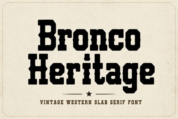 Bronco Heritage Font