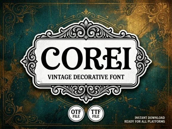 Corei: A Bold Display Font for Creative Projects