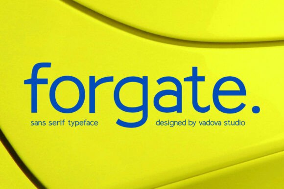 Forgate: A Modern Font for Elegant Branding
