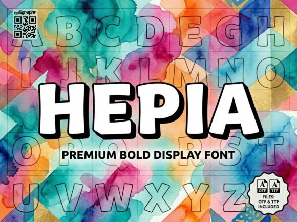 Hepia: A Bold Display Font for Creative Projects