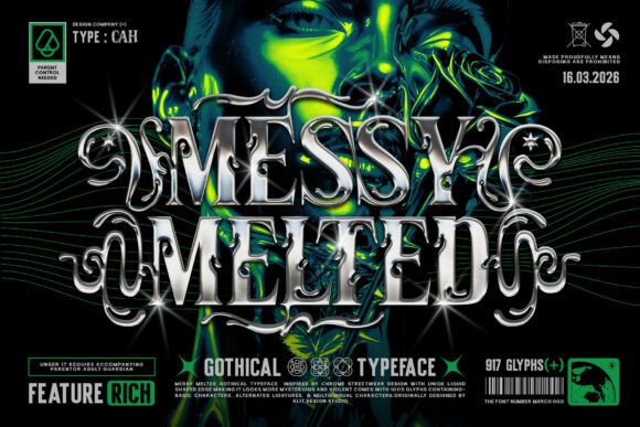 Messy Melted Font