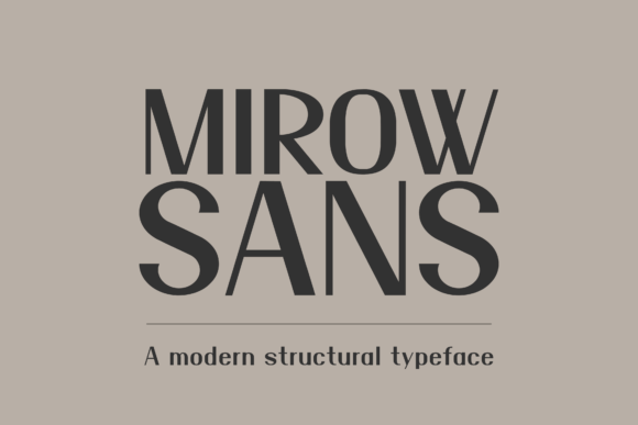 Modern Typography with Mirow Sans