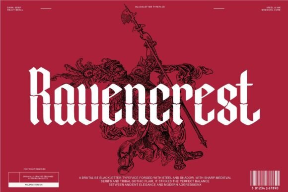 Ravencrest: A Bold Blackletter Font