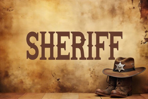 Shop with Sheriff, a Vintage Western Font