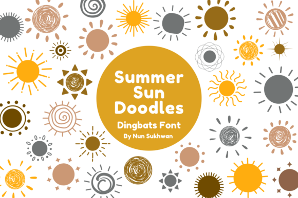 Summer Sun Doodles Font